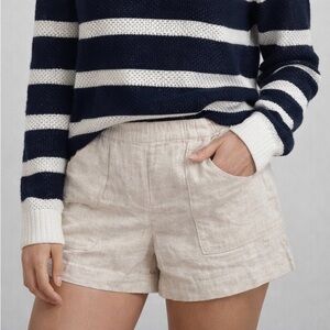 Frank and Oak Beige Linen Blend Women's Casual Shorts- size 6/26/27